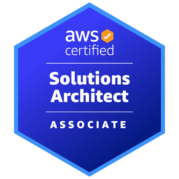 AWS Certified Solutions Architect – Associate certification badge